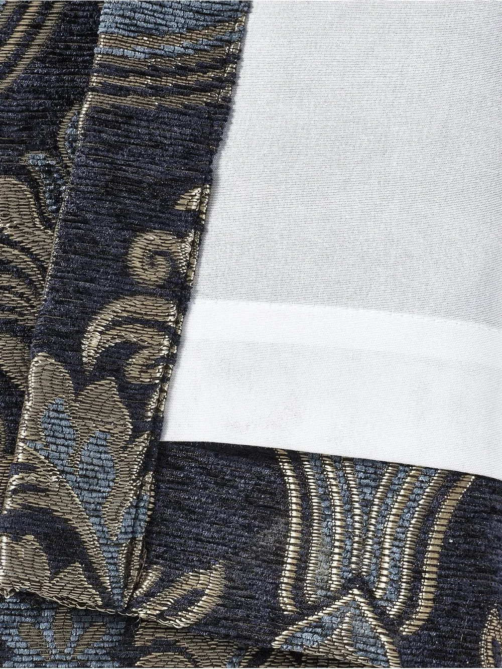 J. Queen New York Five Queens Court Manila Set of 2 Window Curtain Panels, Blue